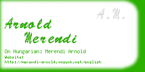 arnold merendi business card